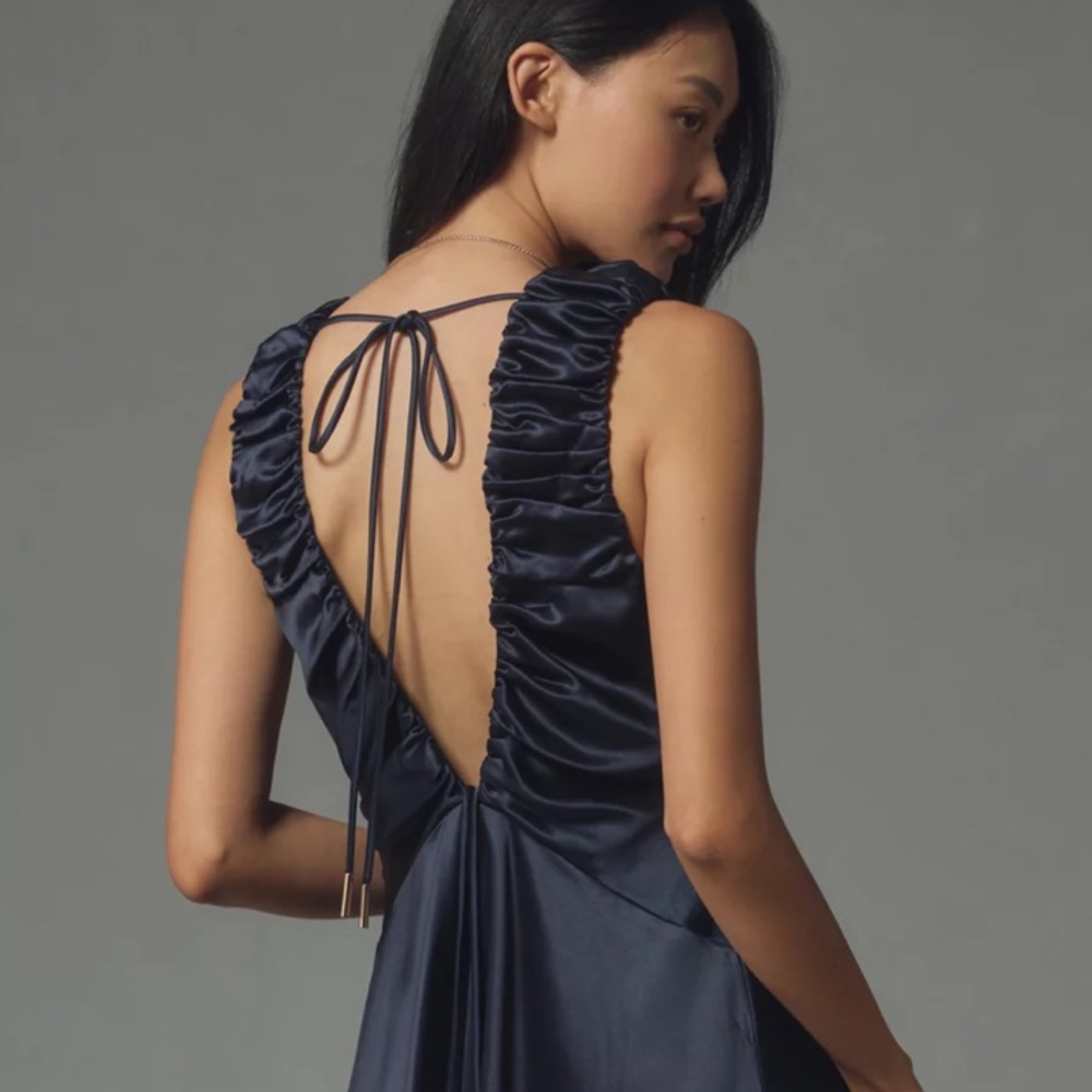 Acler ⭐️NWT⭐️ Navy V-Neck maxi dress size 4 - Picture 2 of 12
